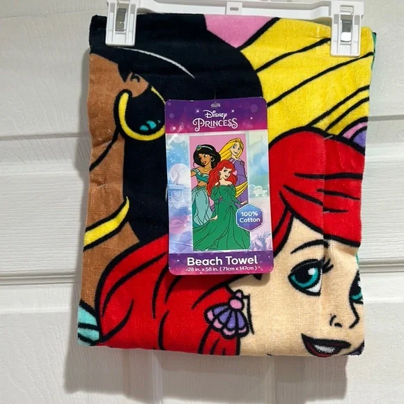 Disney Princess Red and Yellow Beach Towel - Picture 1 of 1